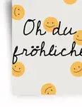 Notizbuch mit &#039;Oh du fröhliche&#039; und Smileys