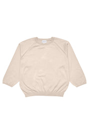 Fine Knit Jumper Raglan - Eggshell