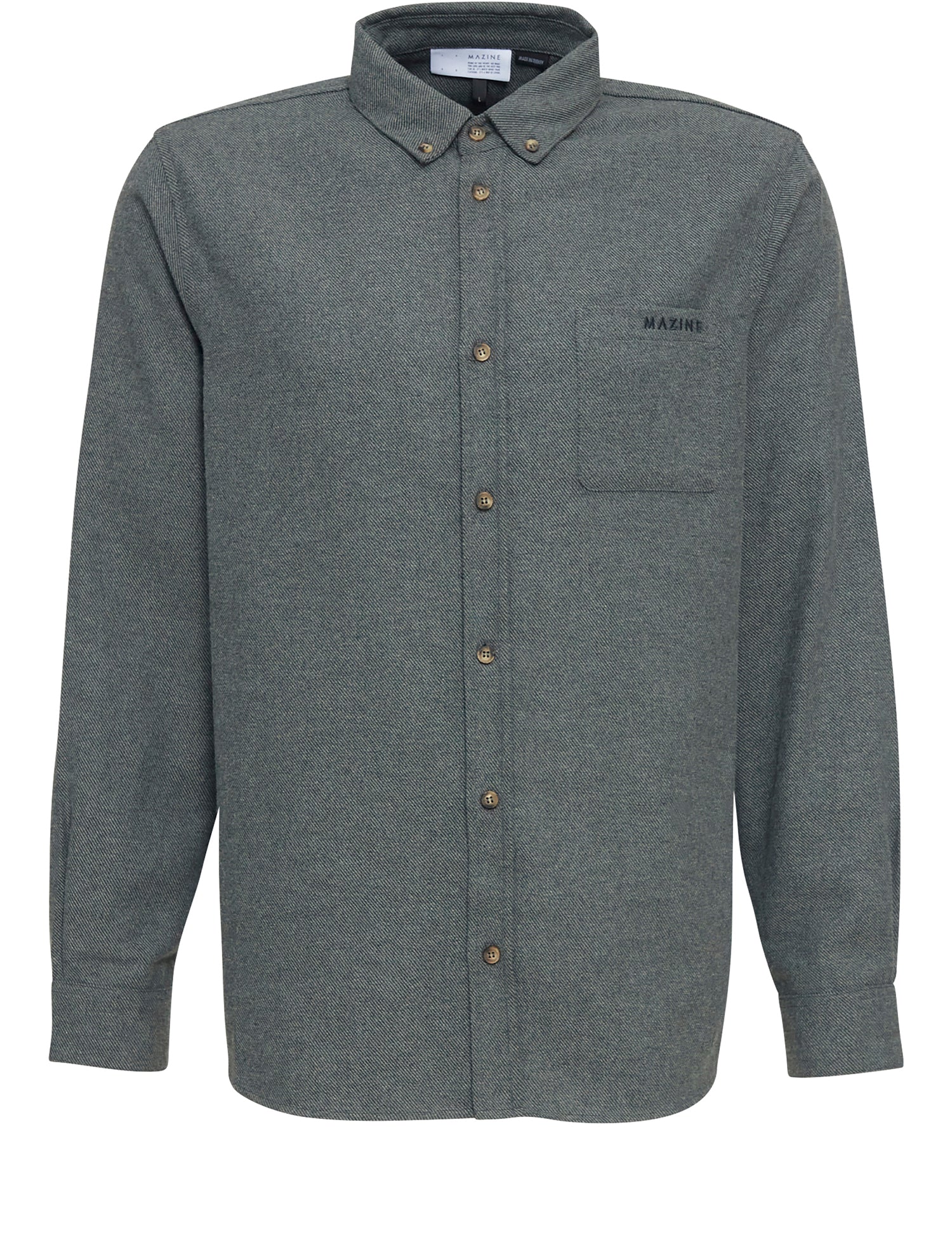 Graues Herrenhemd mit Knöpfen