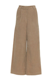 Beige Cordhose mit weitem Bein