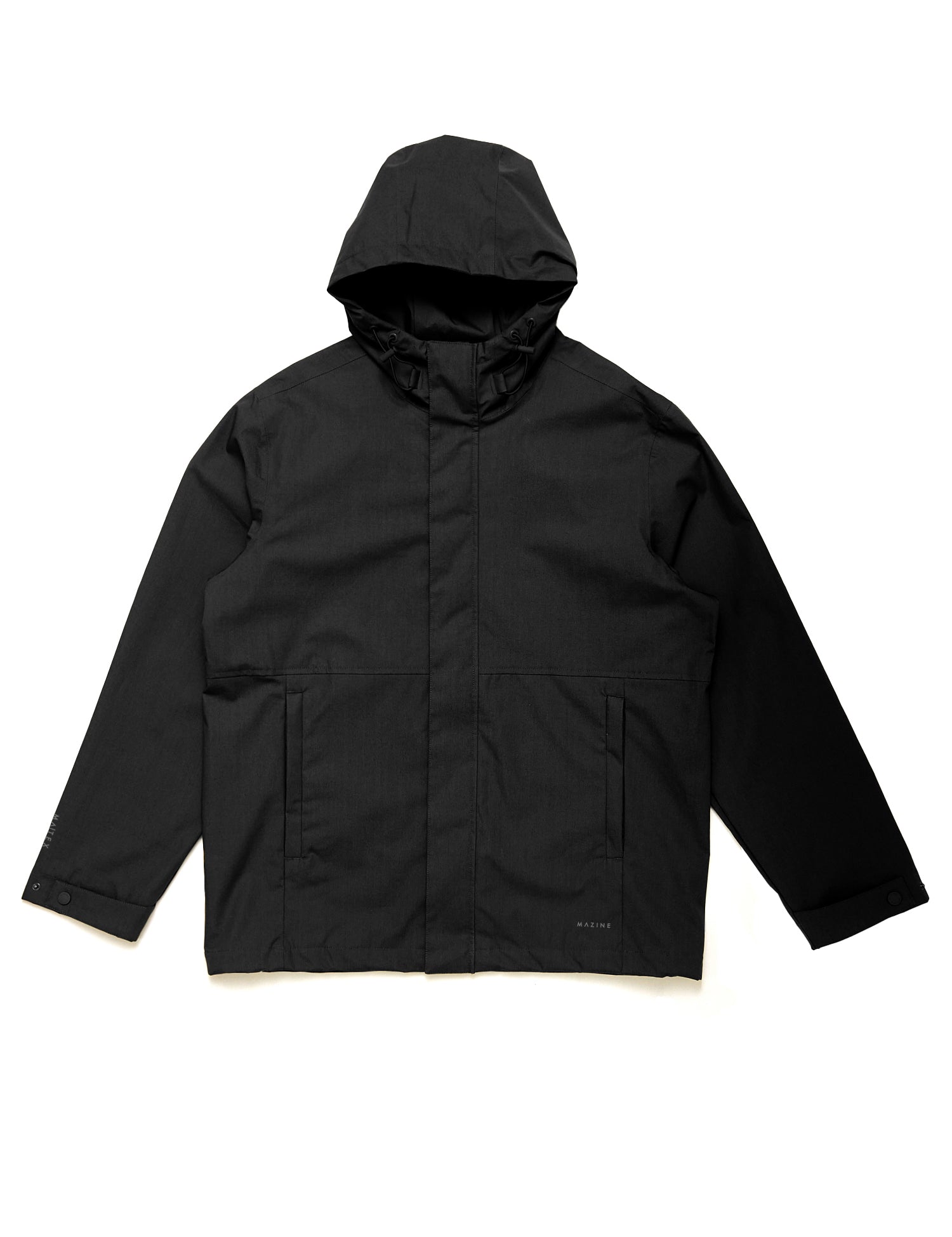 Schwarze Jacke mit Kapuze isoliert