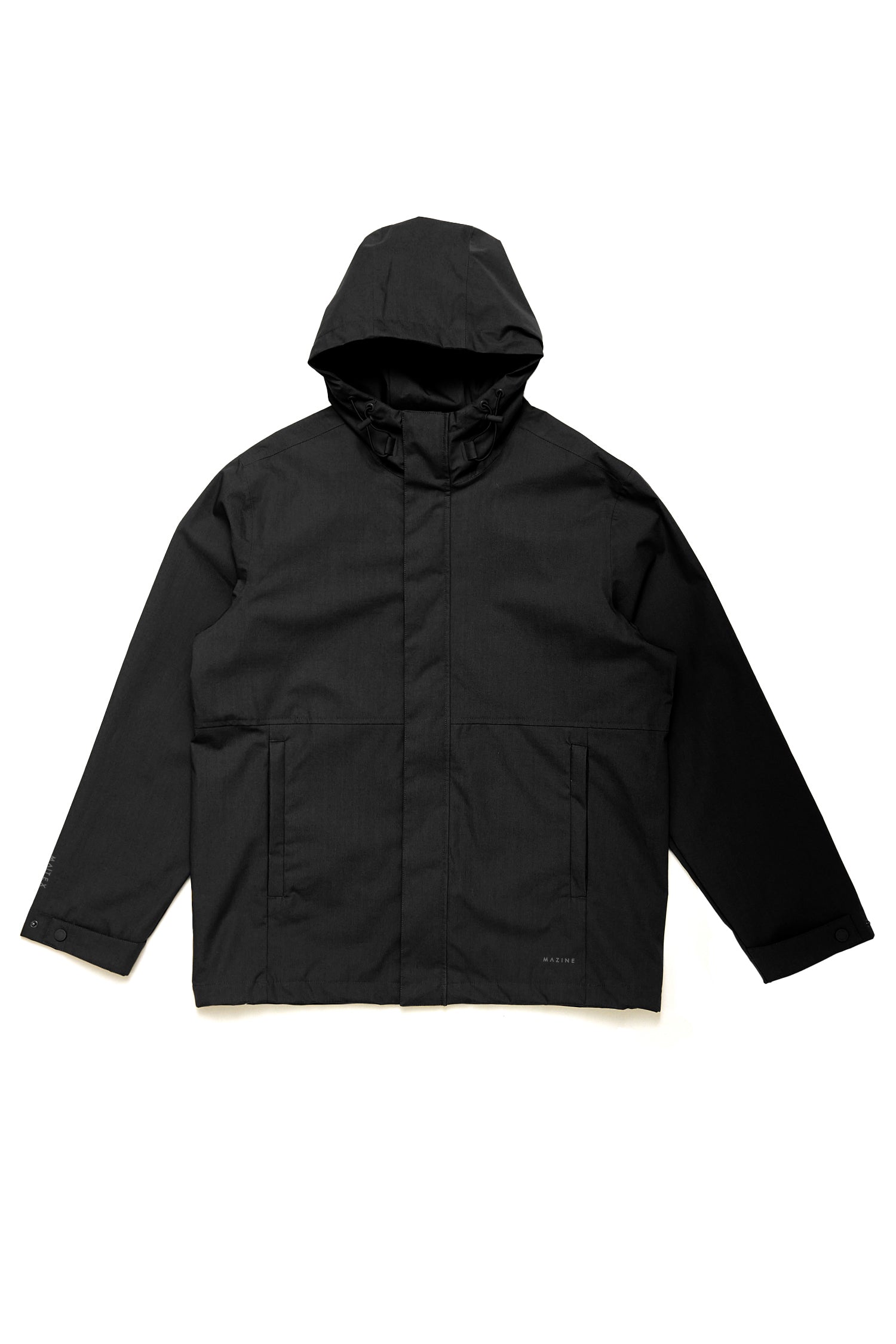 Schwarze Jacke mit Kapuze isoliert