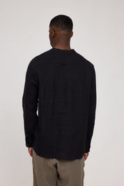 Stand Collar Linen Shirt