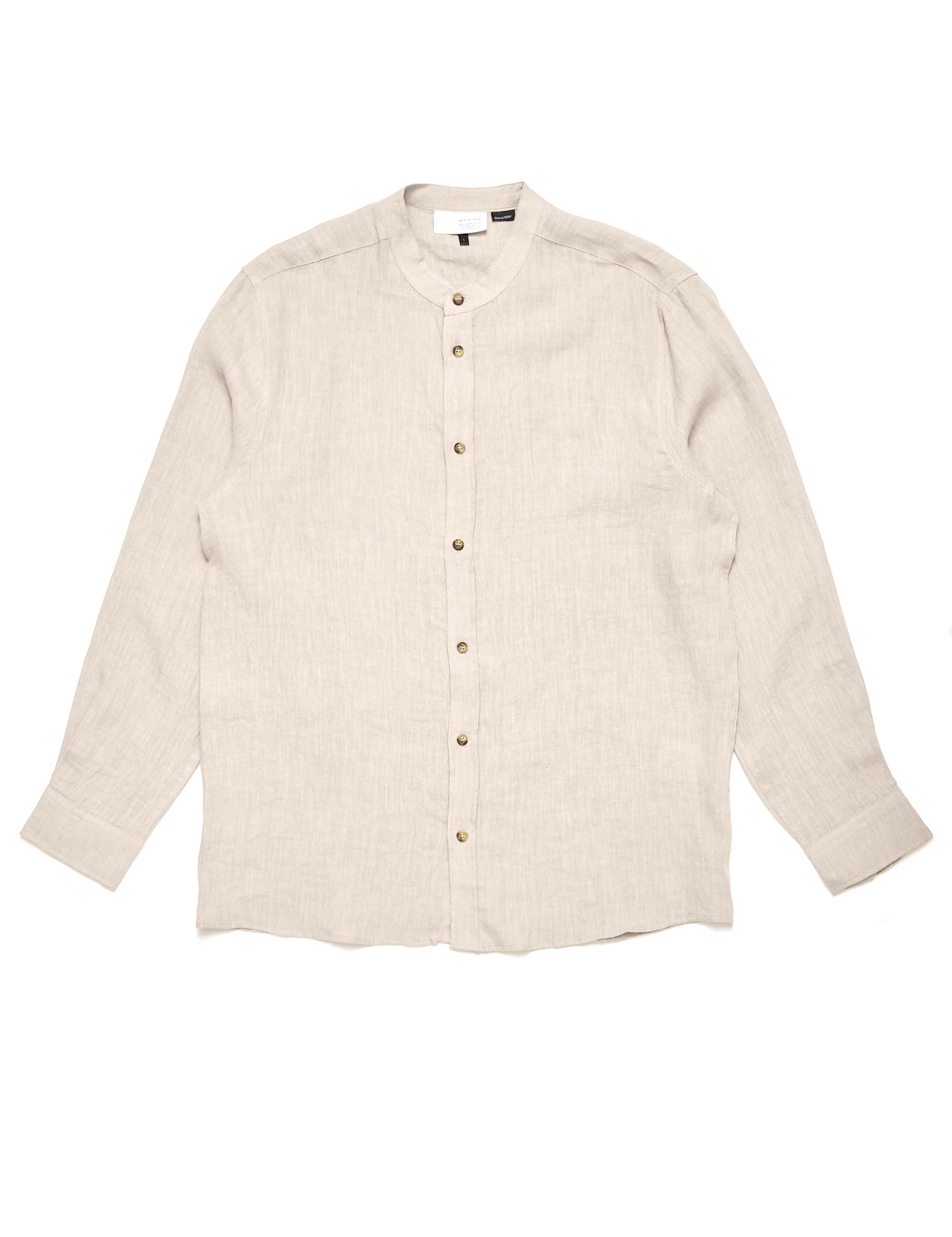 Stand Collar Linen Shirt