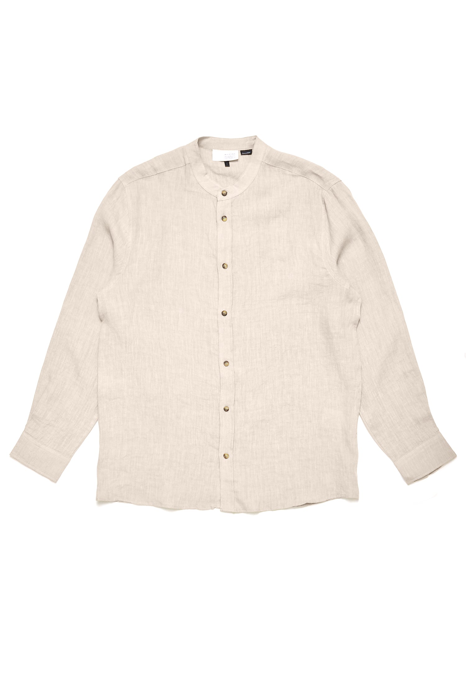 Stand Collar Linen Shirt