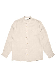 Stand Collar Linen Shirt