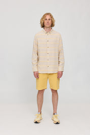 Striped Linen Mixed Shirt - Moon/Multicolor