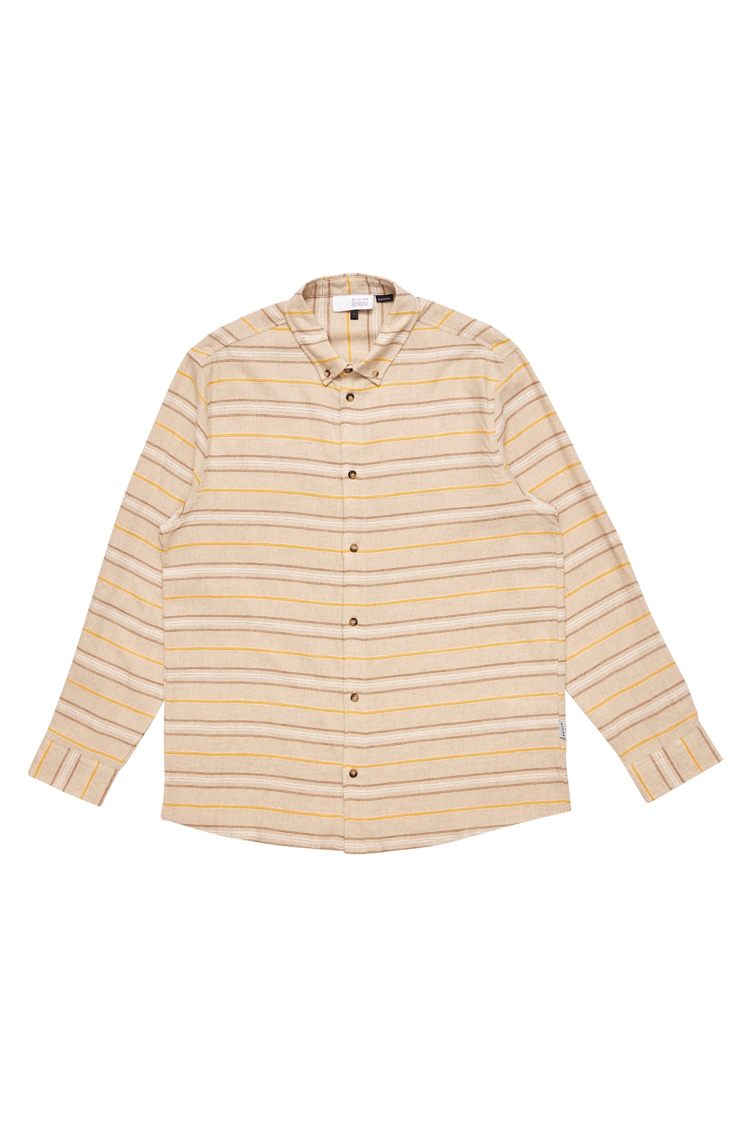 Striped Linen Mixed Shirt - Moon/Multicolor