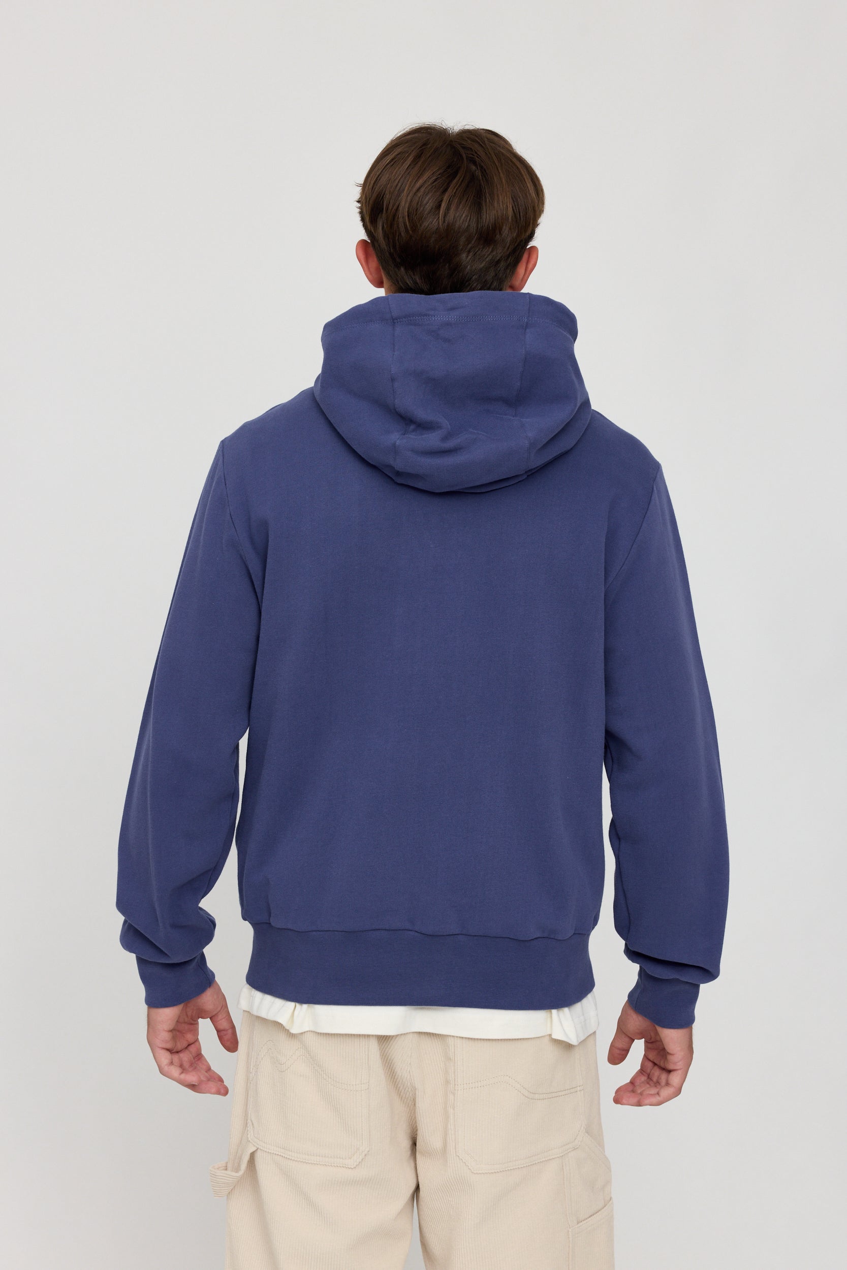 Basic Zip Hoodie - Iris Blue