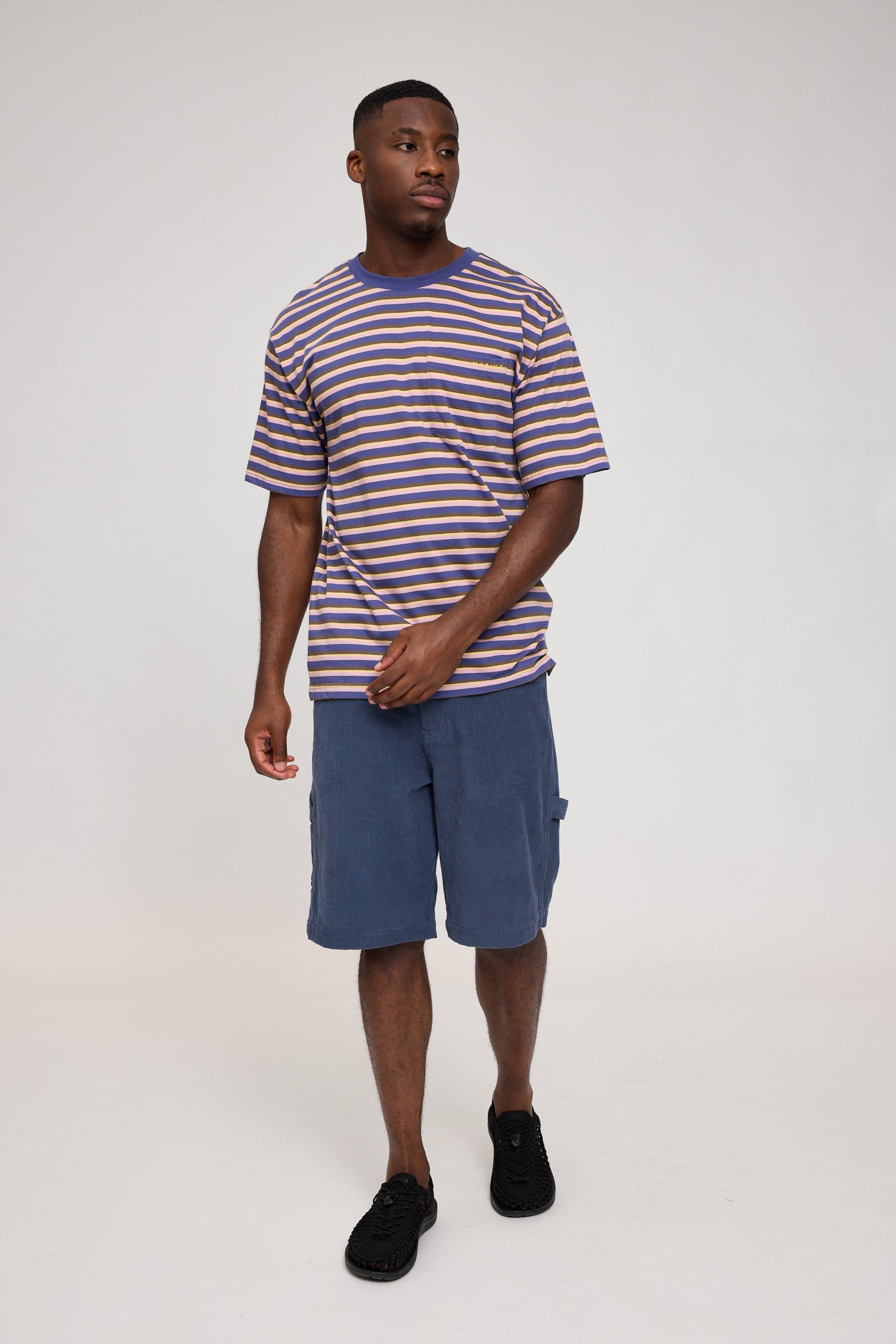 Fine Striped T - Banana/ Multicolor