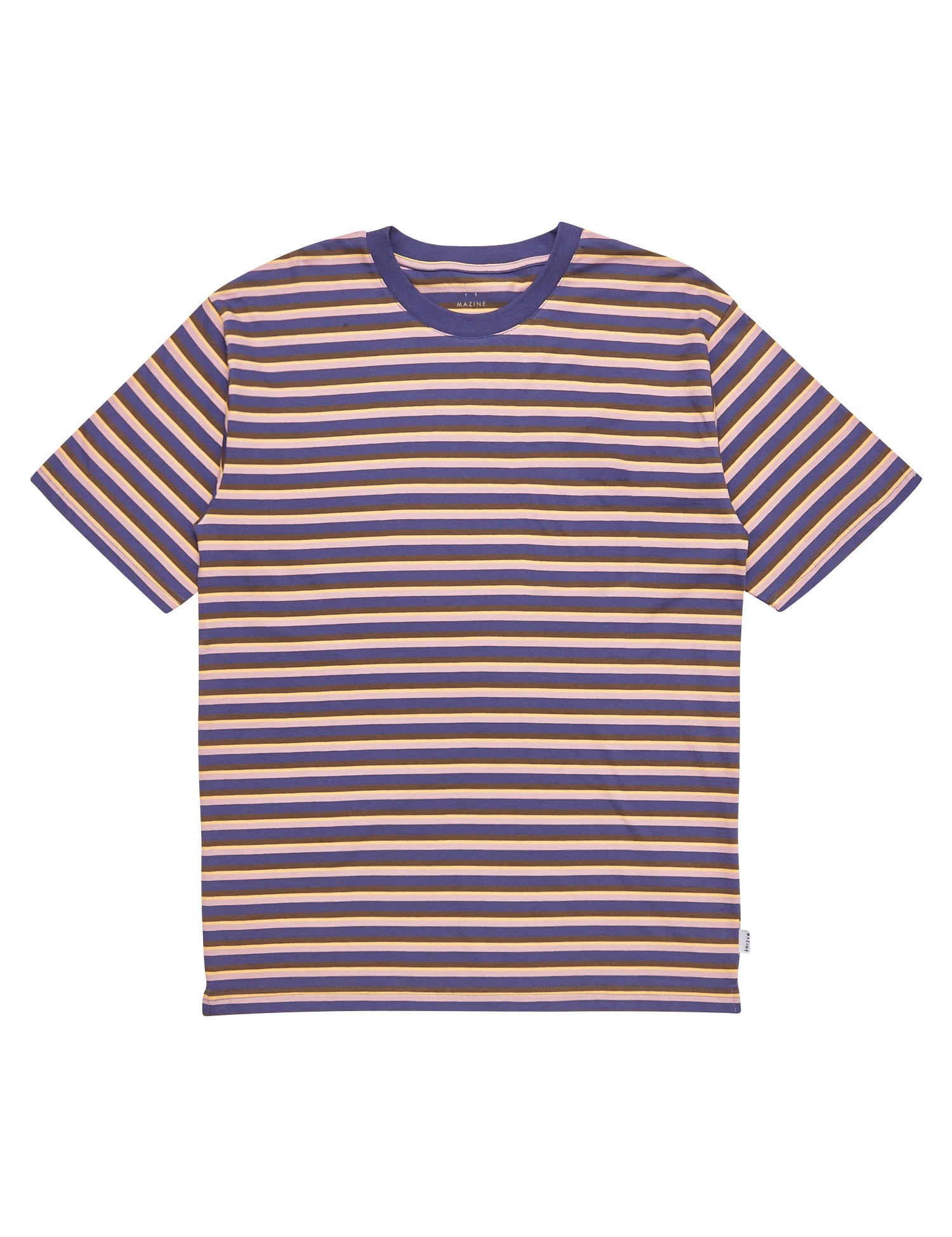 Gestreiftes T-Shirt in Lila und Gelb