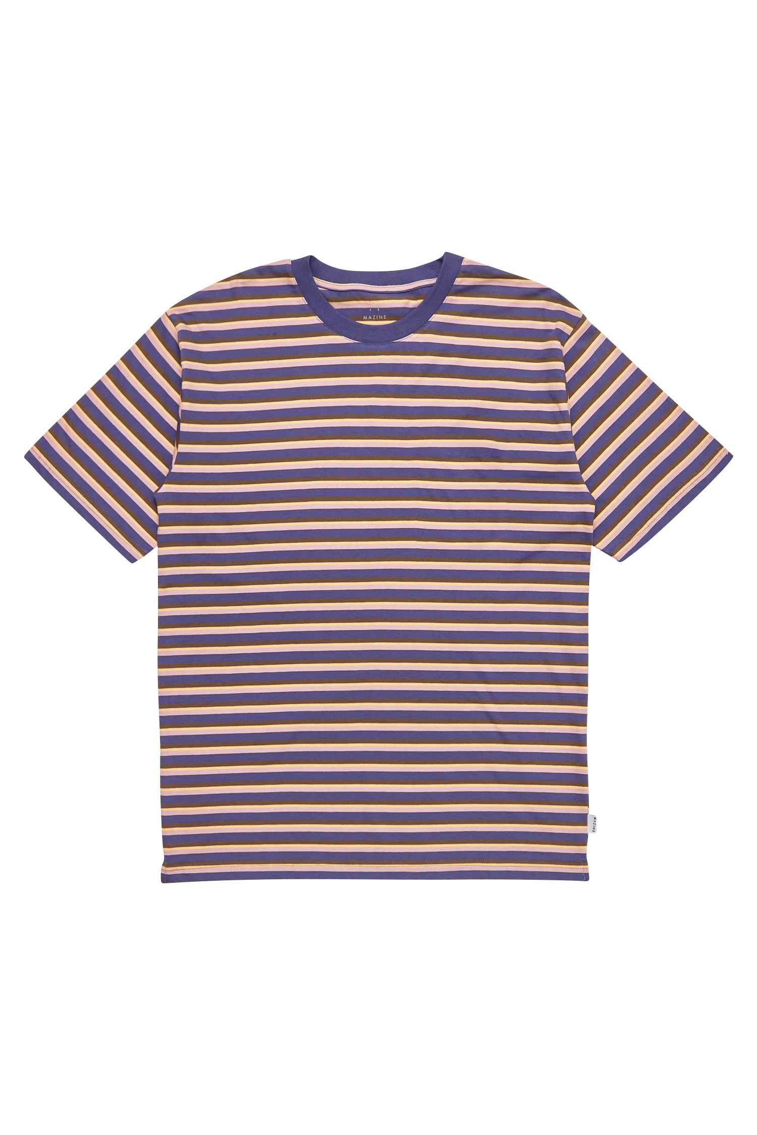 Gestreiftes T-Shirt in Lila und Gelb