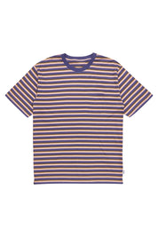 Gestreiftes T-Shirt in Lila und Gelb