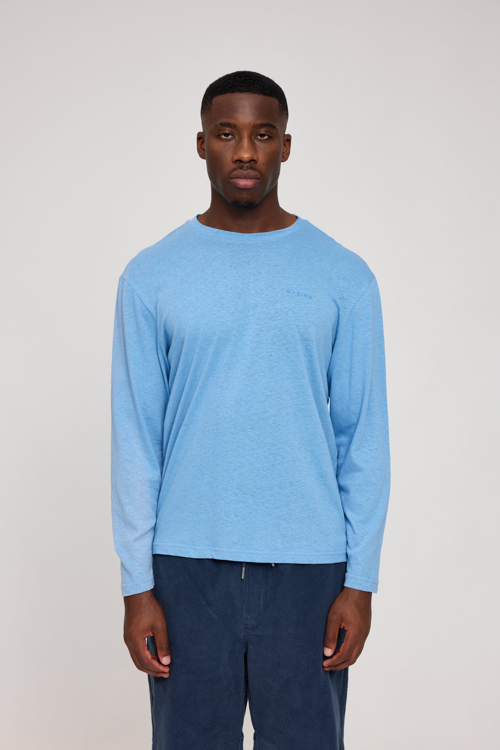 Linen Mix Longsleeve - Azur