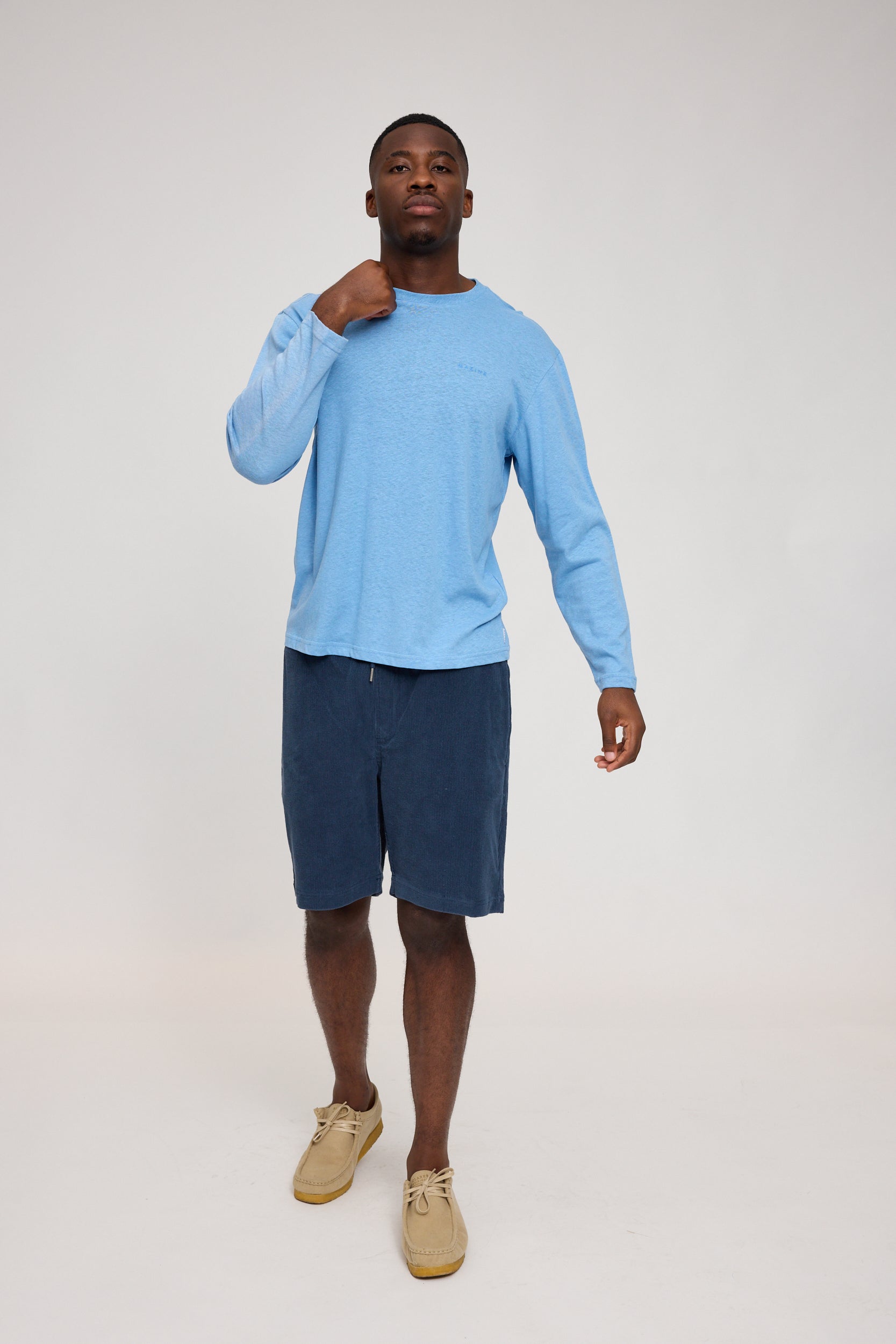Linen Mix Longsleeve - Azur