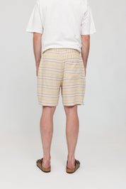 Striped Linen Mix Shorts - Moon/Multicolor
