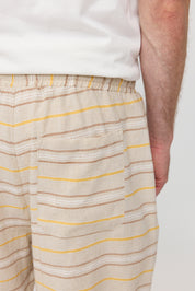 Striped Linen Mix Shorts - Moon/Multicolor