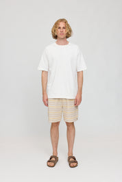 Striped Linen Mix Shorts - Moon/Multicolor