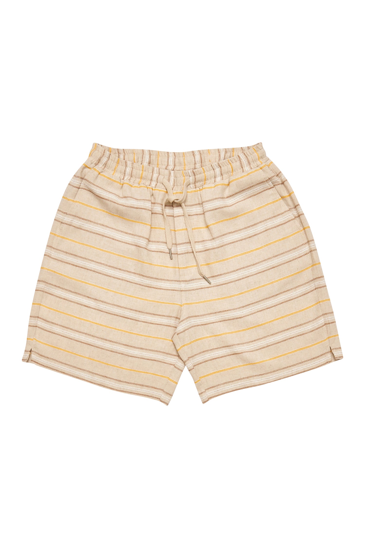 Striped Linen Mix Shorts - Moon/Multicolor