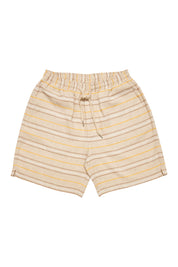 Striped Linen Mix Shorts - Moon/Multicolor