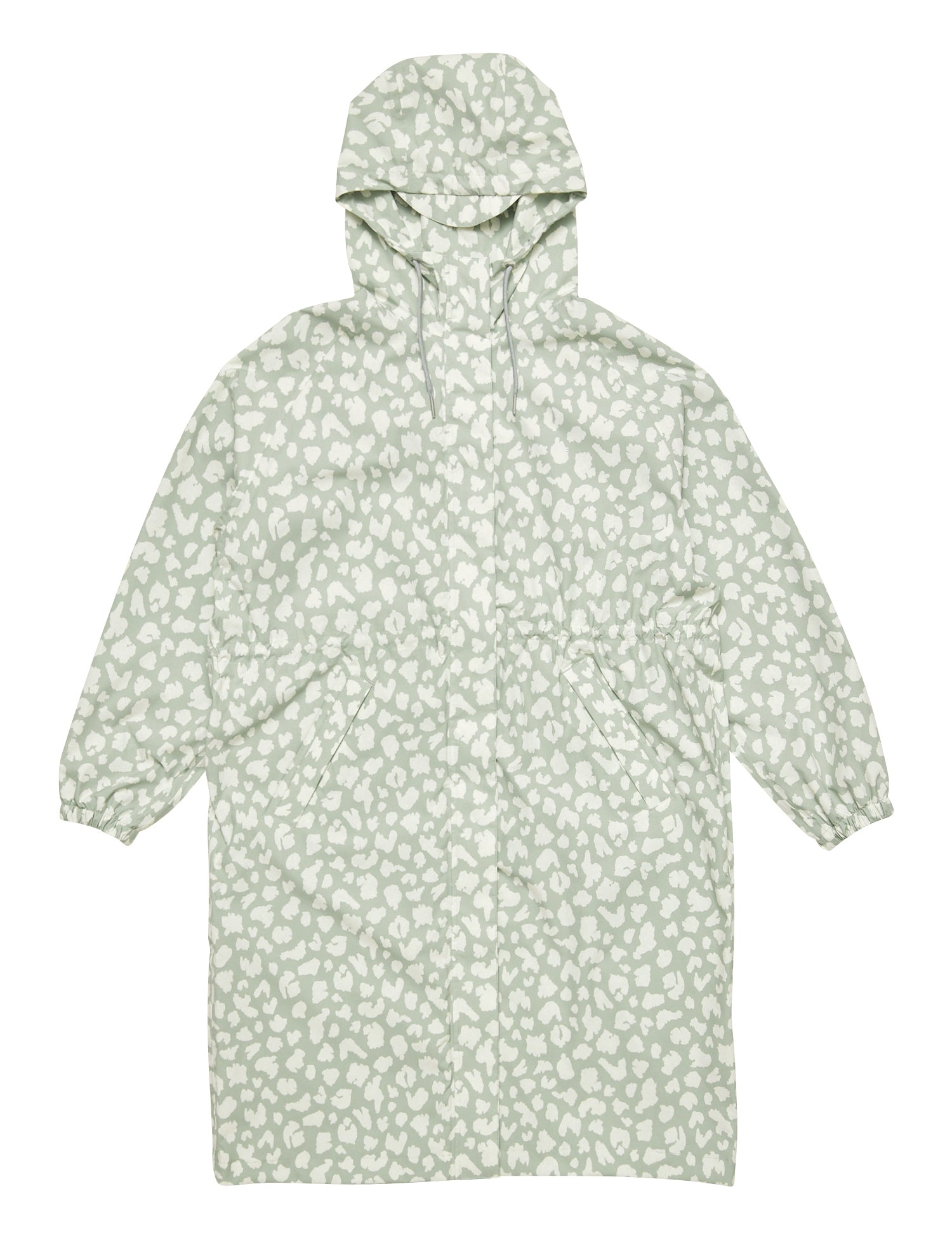 Regenjacke mit Herz-Muster in Hellgrün