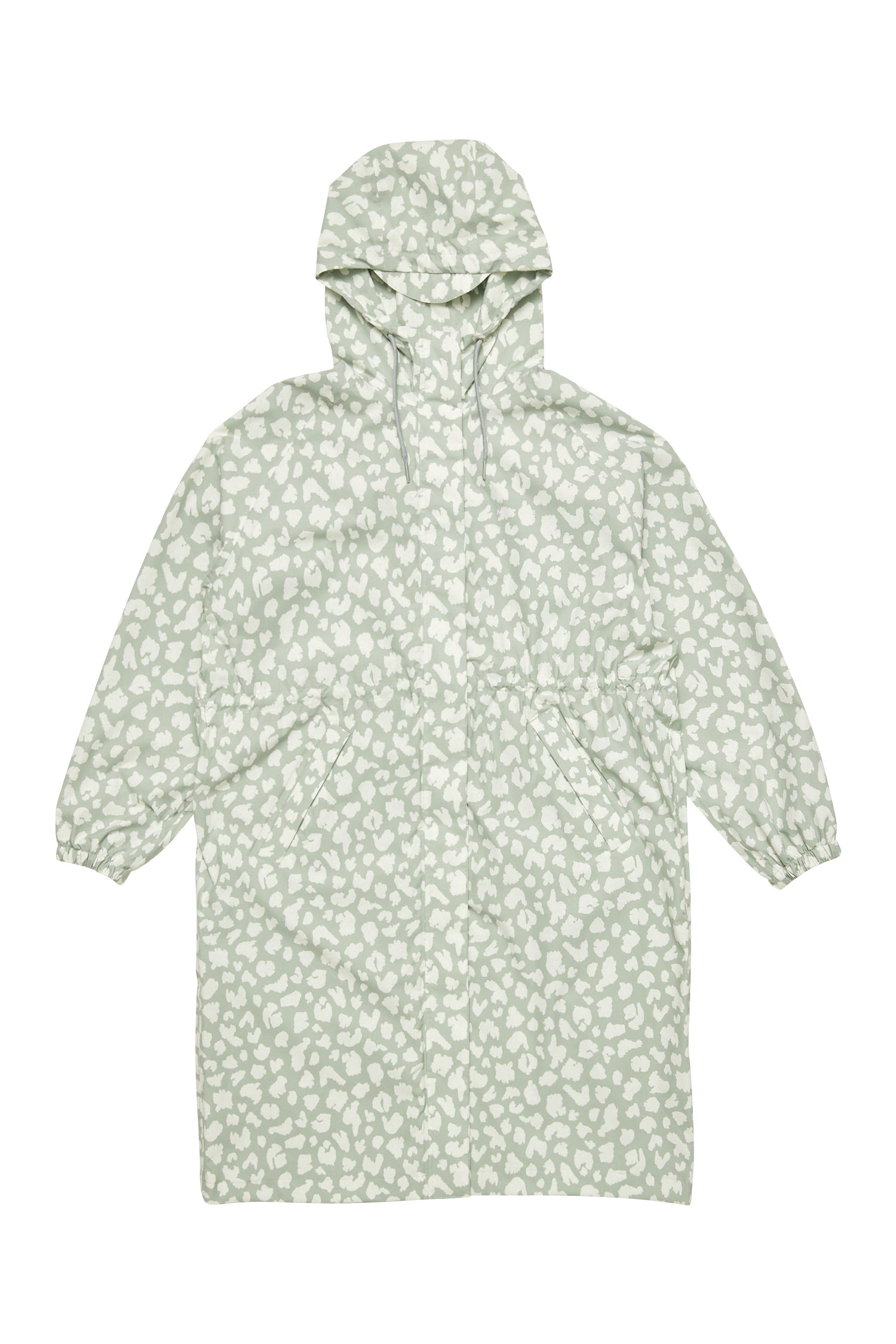 Regenjacke mit Herz-Muster in Hellgrün