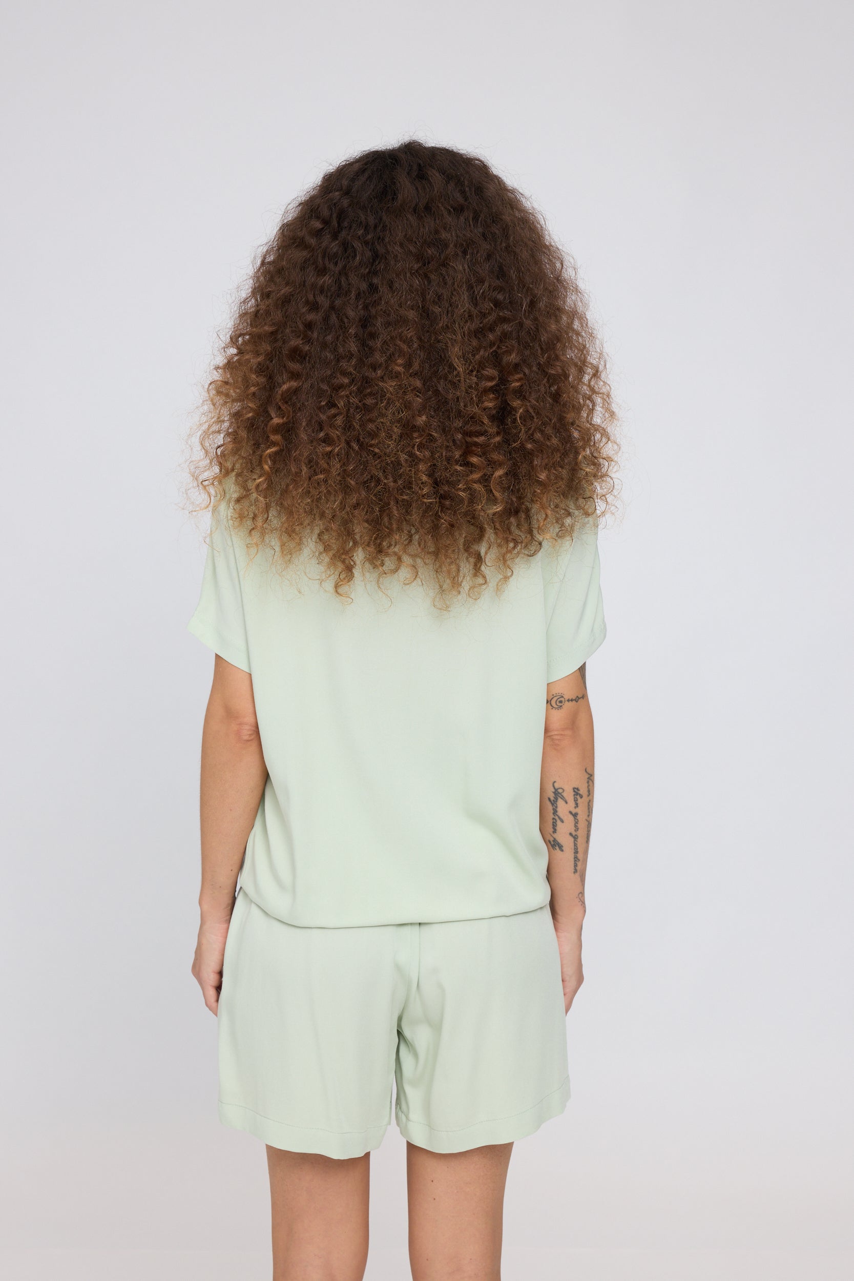 V-Neck Blouse - Misty Jade