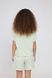 V-Neck Blouse - Misty Jade