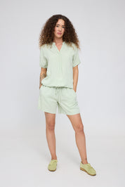 V-Neck Blouse - Misty Jade