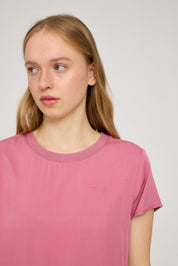 Crew Neck Blouse - Pink Rose