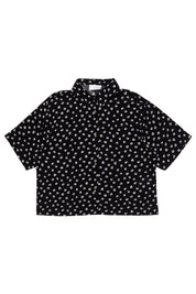 Printed Crinkie Short Sleeve Shirt - Black/Printed