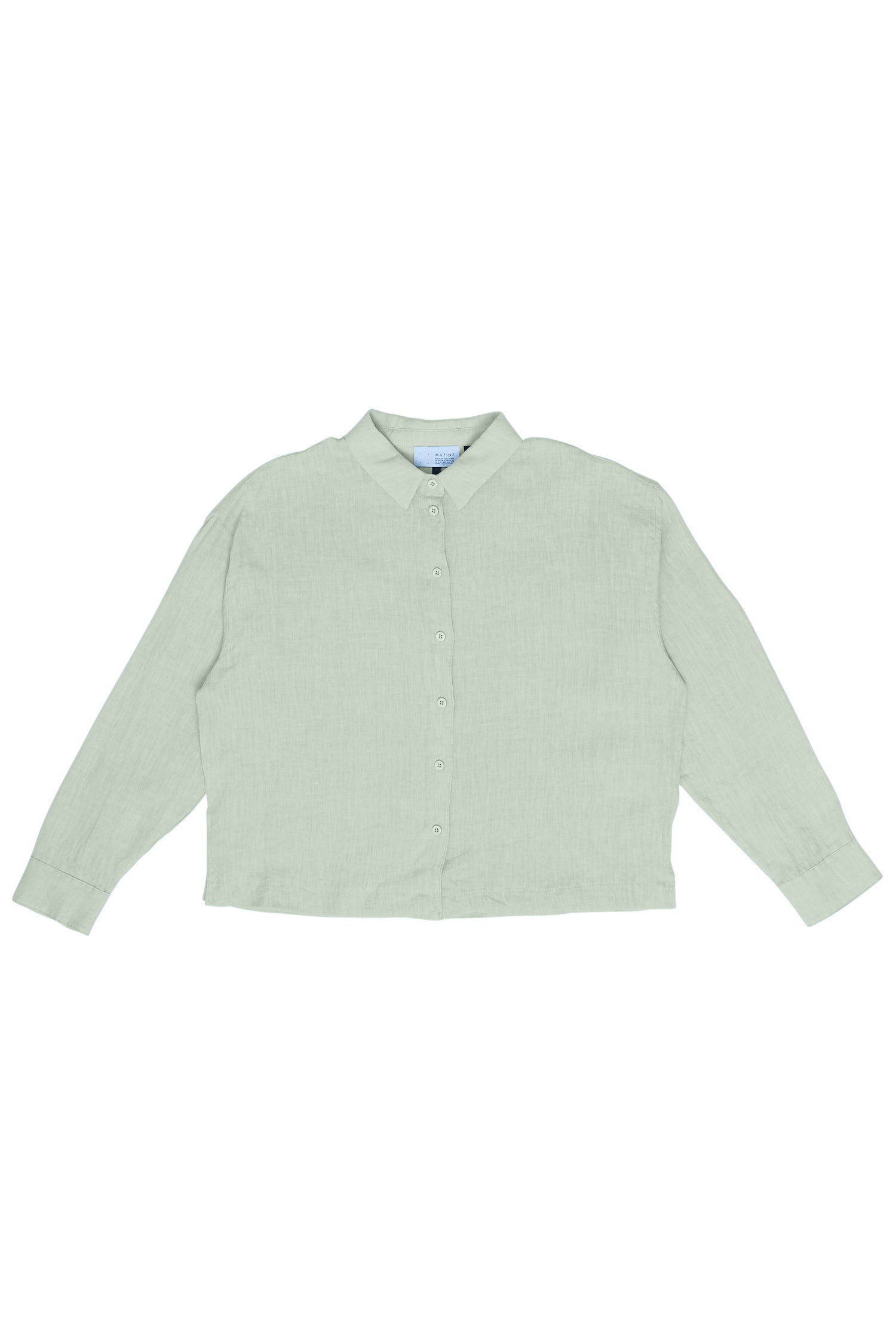 Long Sleeve Linen Shirt - Pool