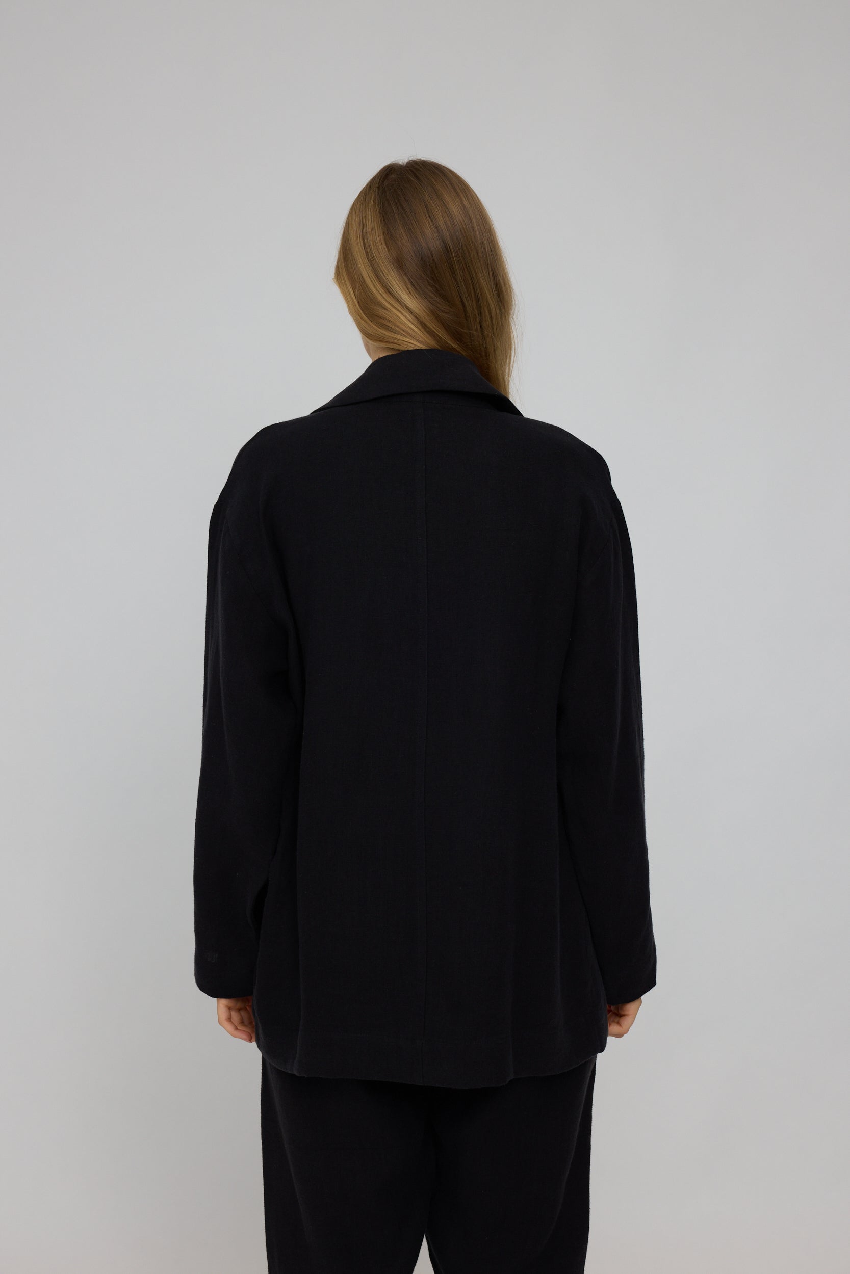 Linen Blazer Wide