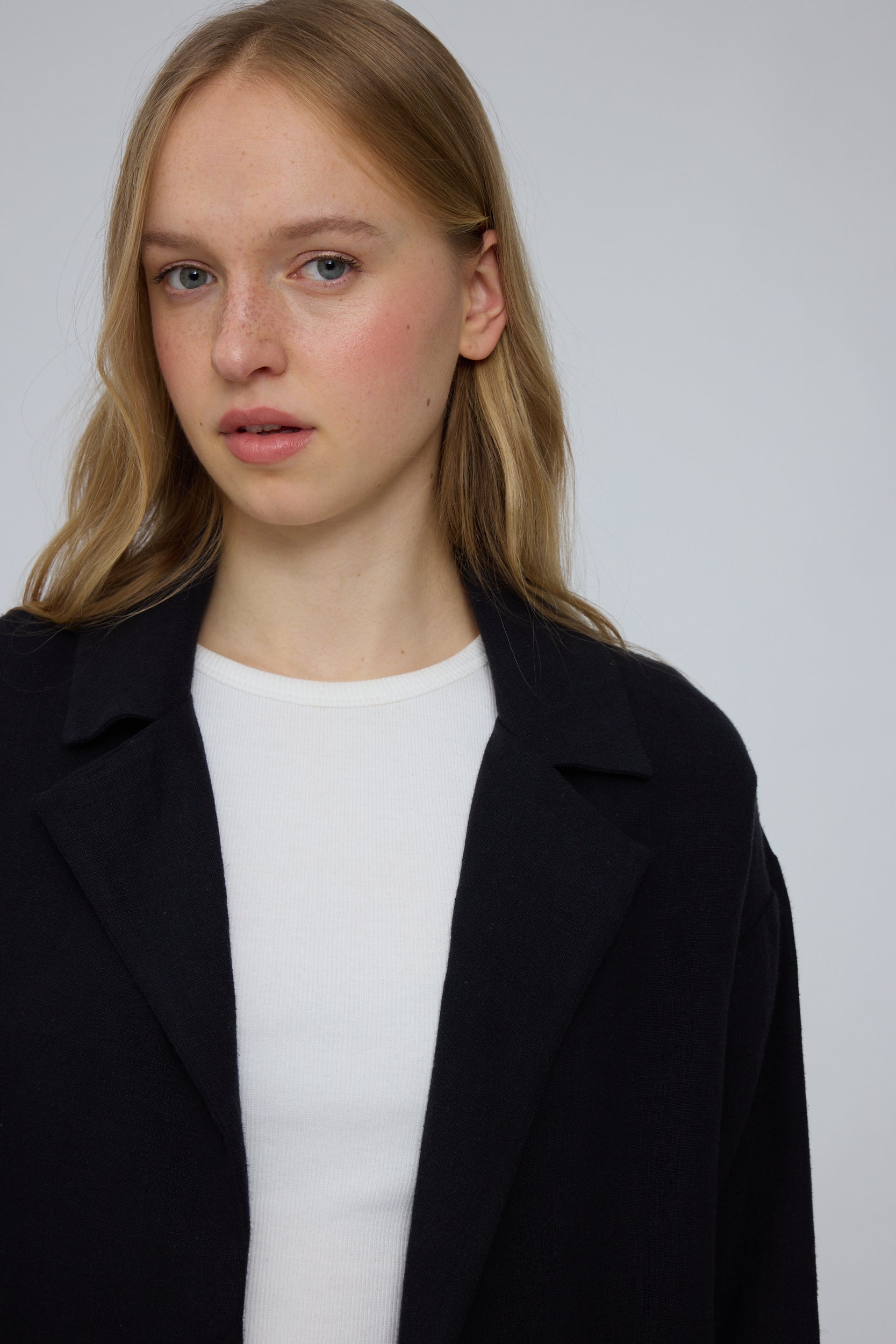 Linen Blazer Wide