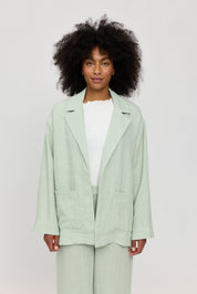 Linen Blazer Wide