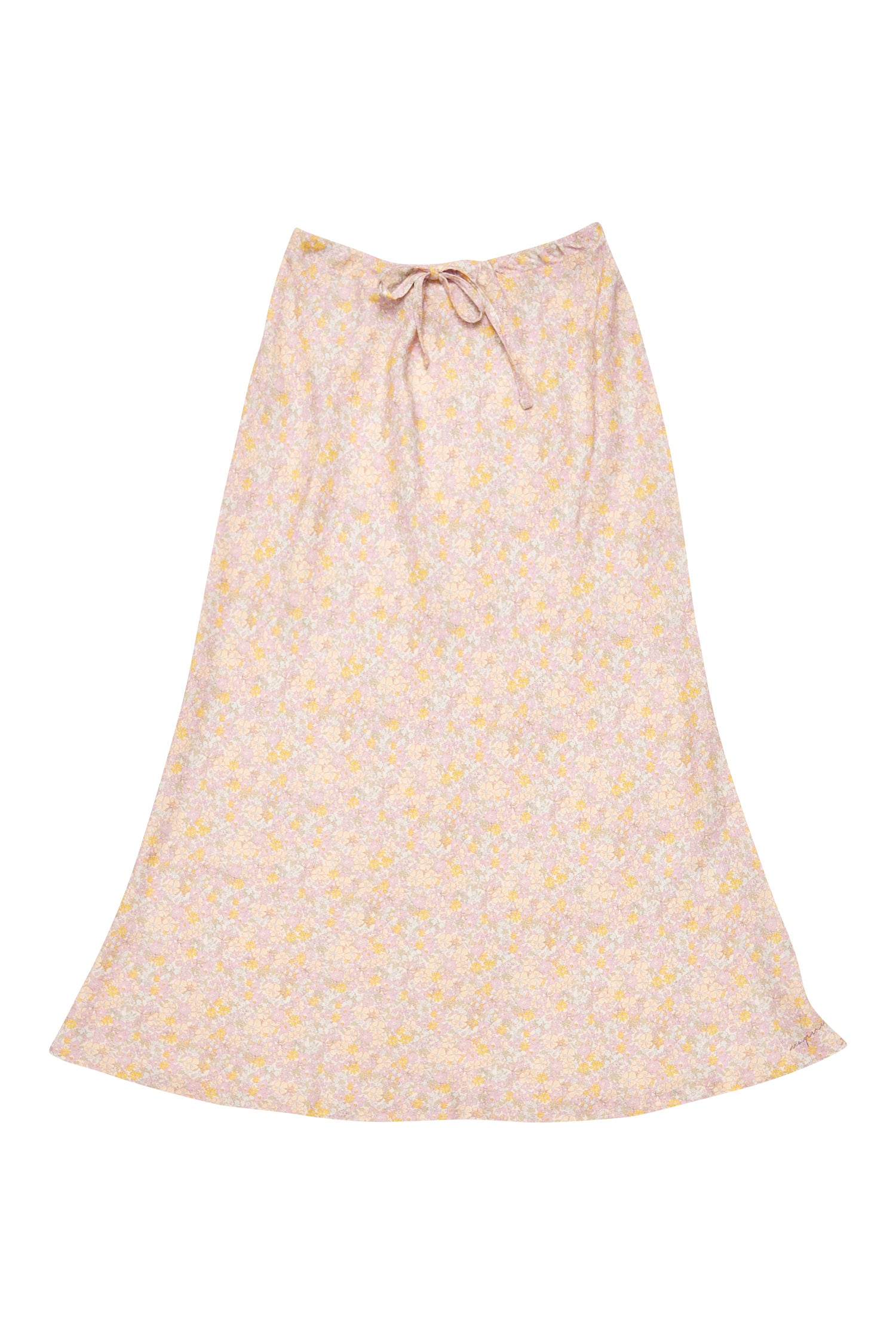 Printed Bias Cut Skirt - Offwhite/Printed