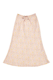 Printed Bias Cut Skirt - Offwhite/Printed
