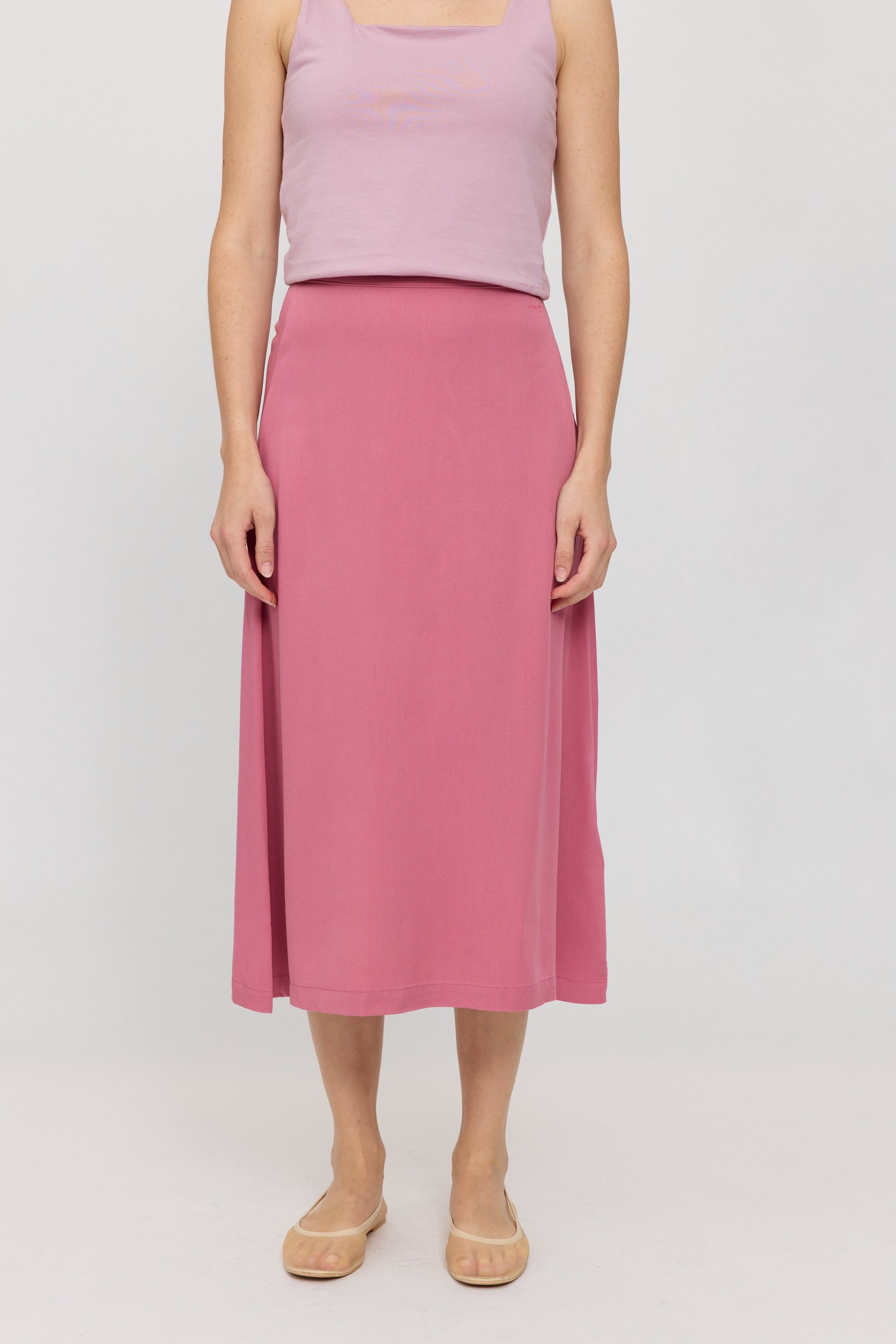 Midi Skirt - Pink Rose