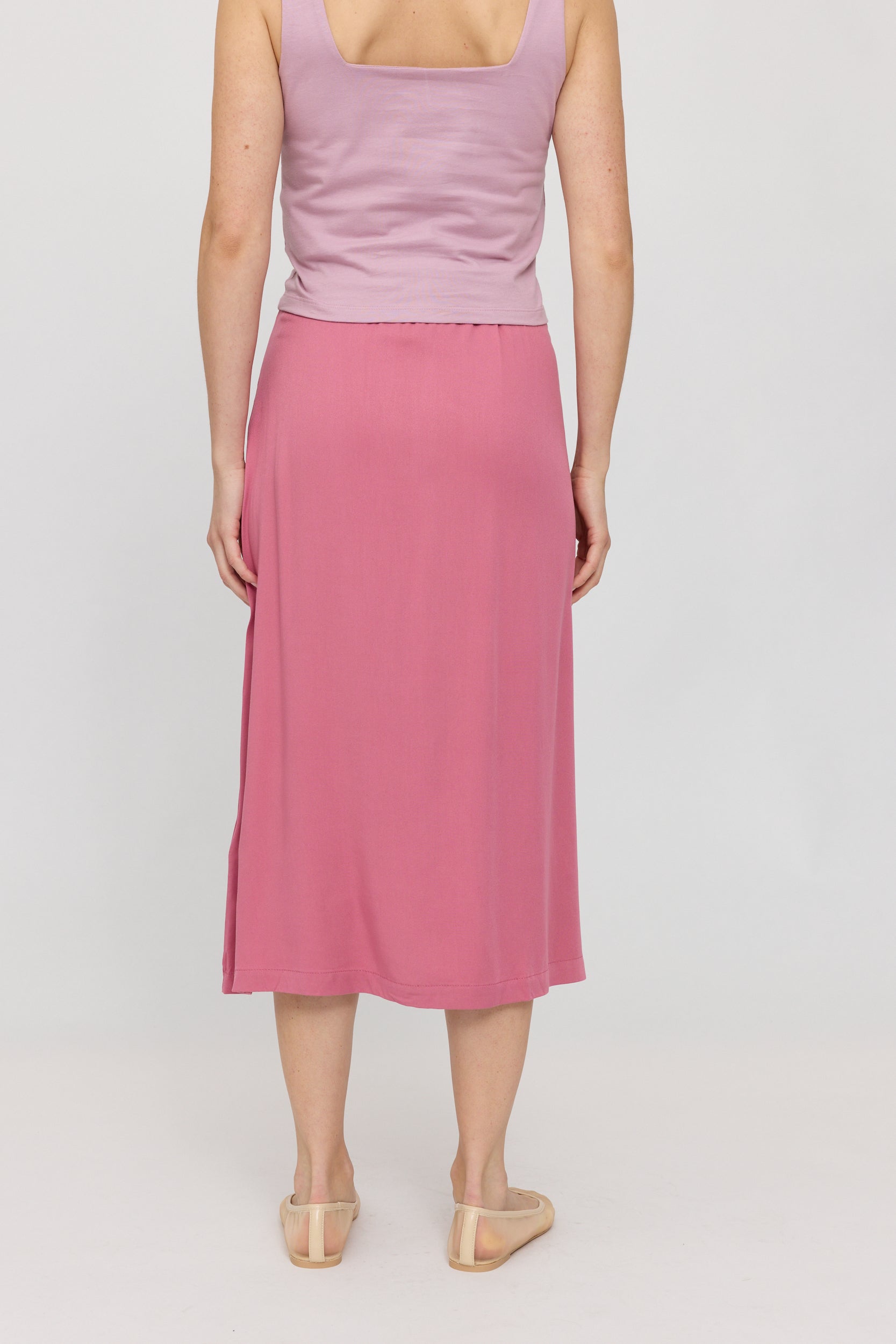 Midi Skirt - Pink Rose