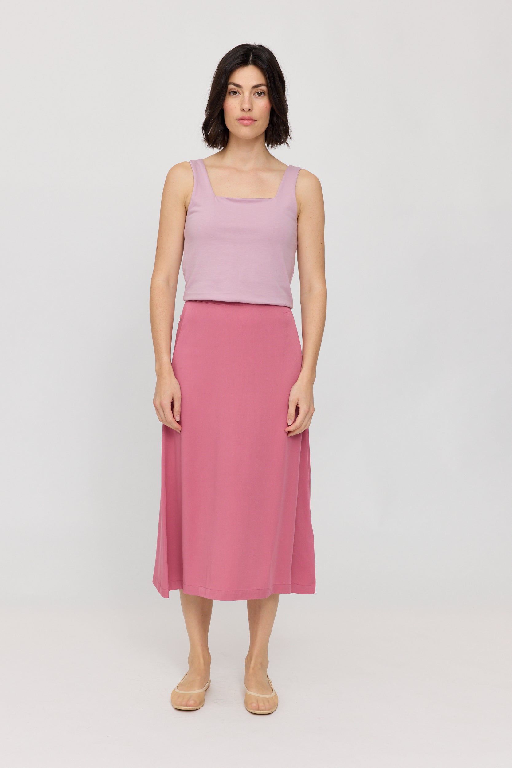 Midi Skirt - Pink Rose