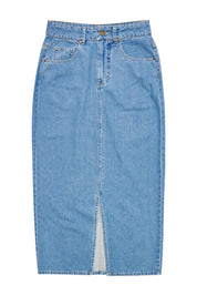 Langer Jeansrock mit Frontreißverschluss