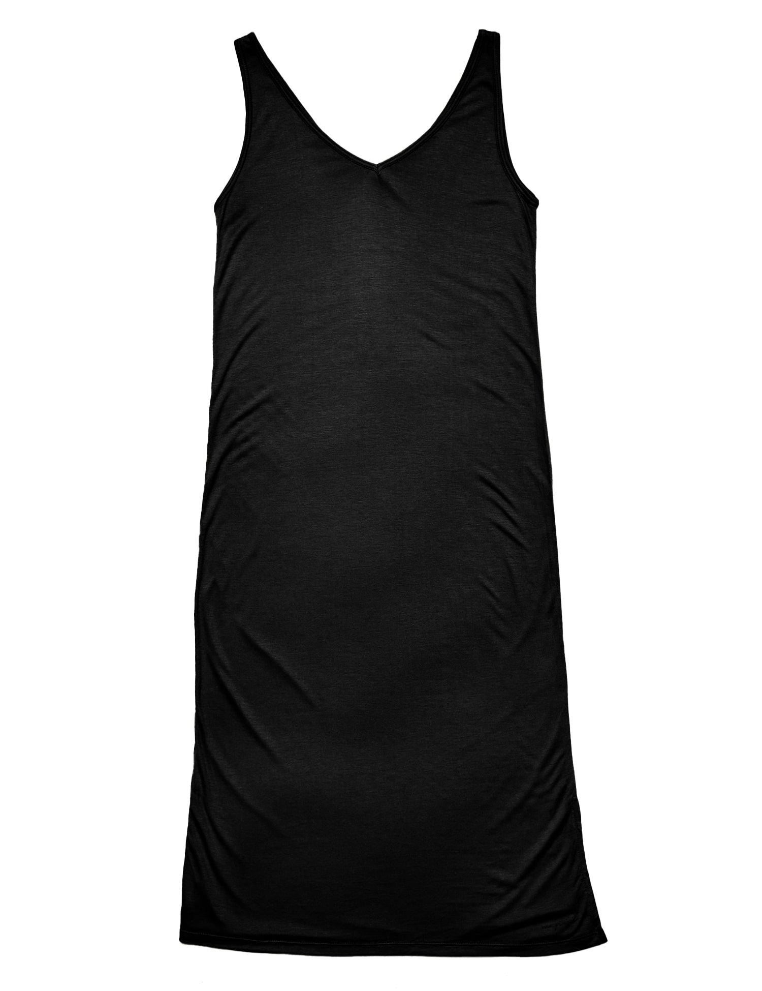 Midi Jersey Tank Dress - Black