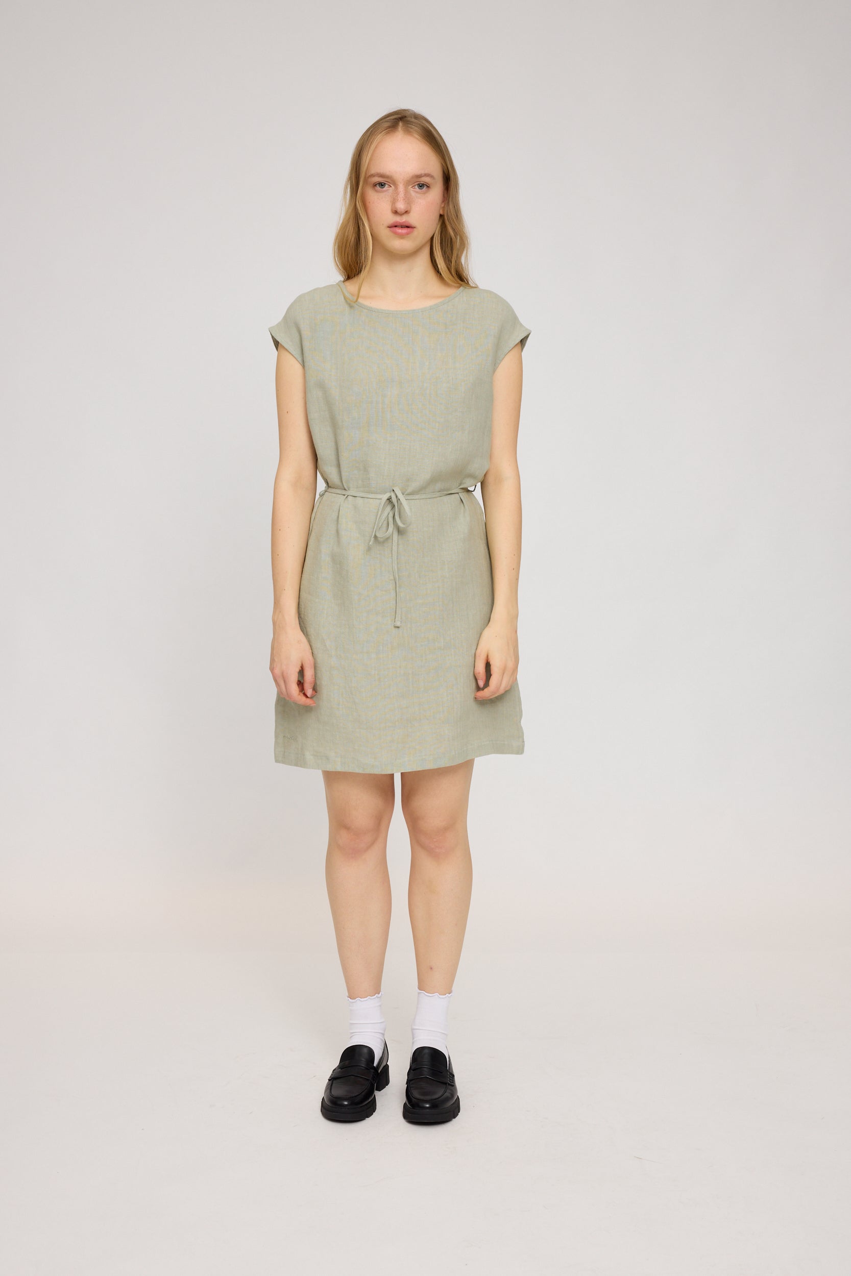 Linen Mini Dress - Seagrass