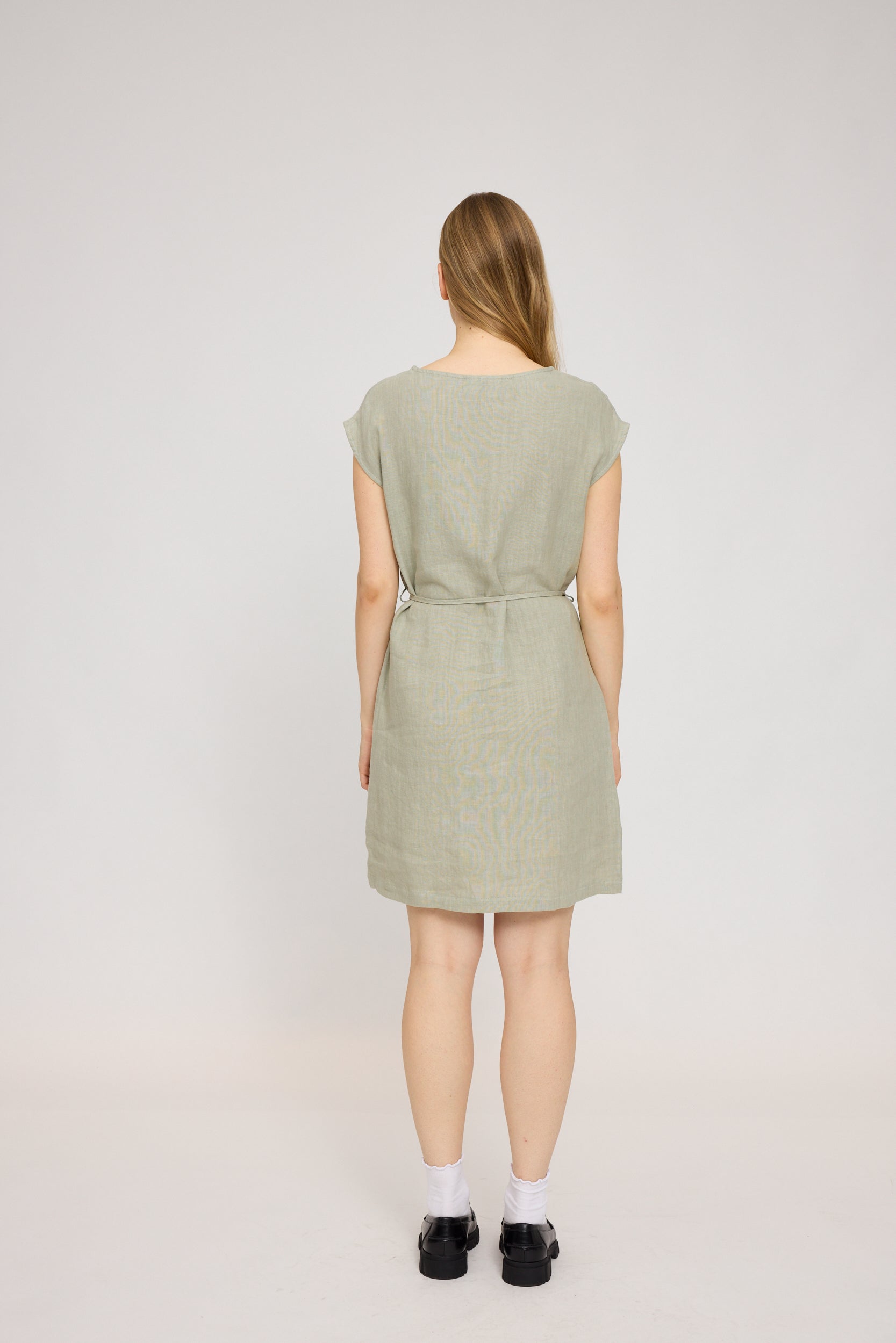 Linen Mini Dress - Seagrass