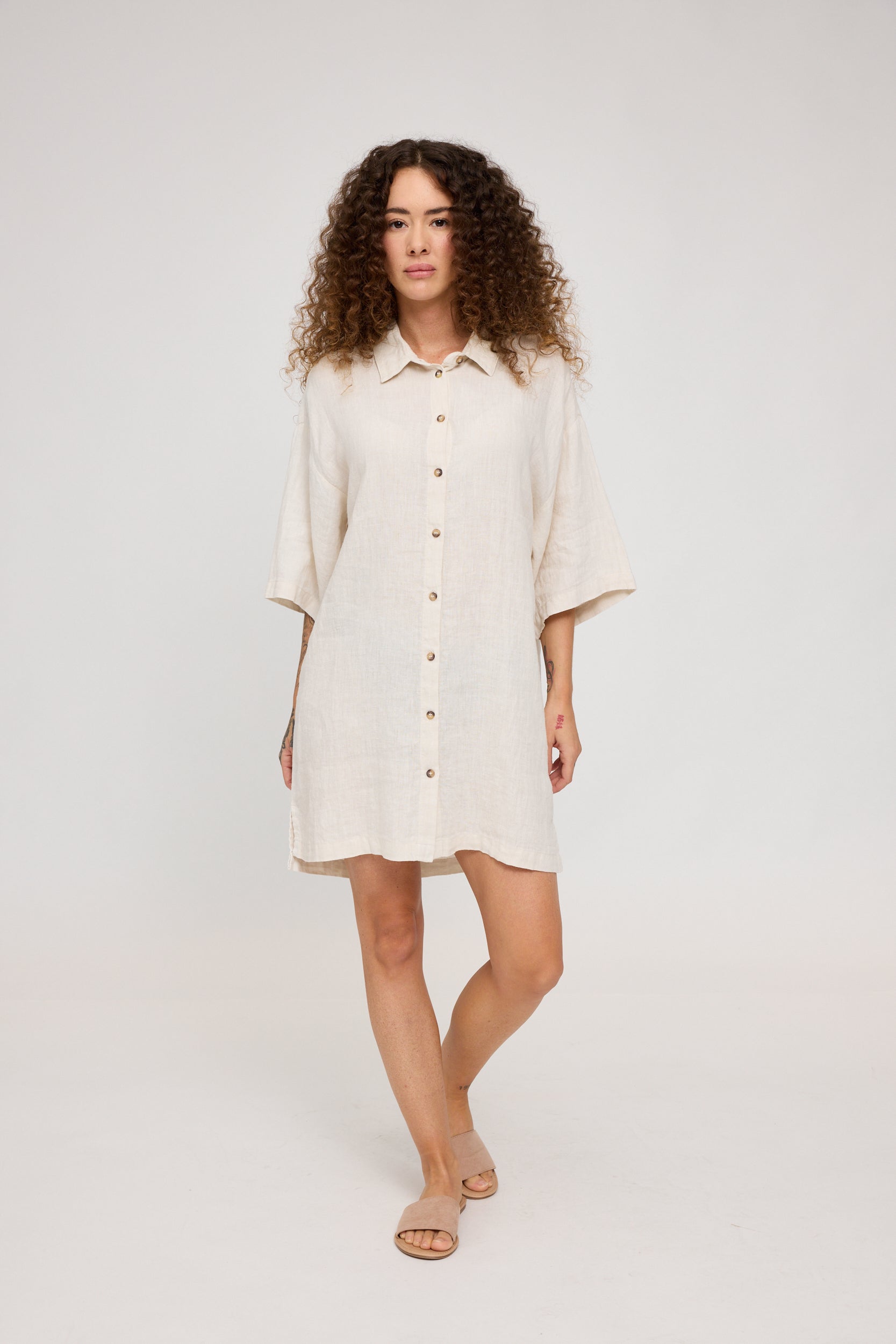 Linen Shirt Dress