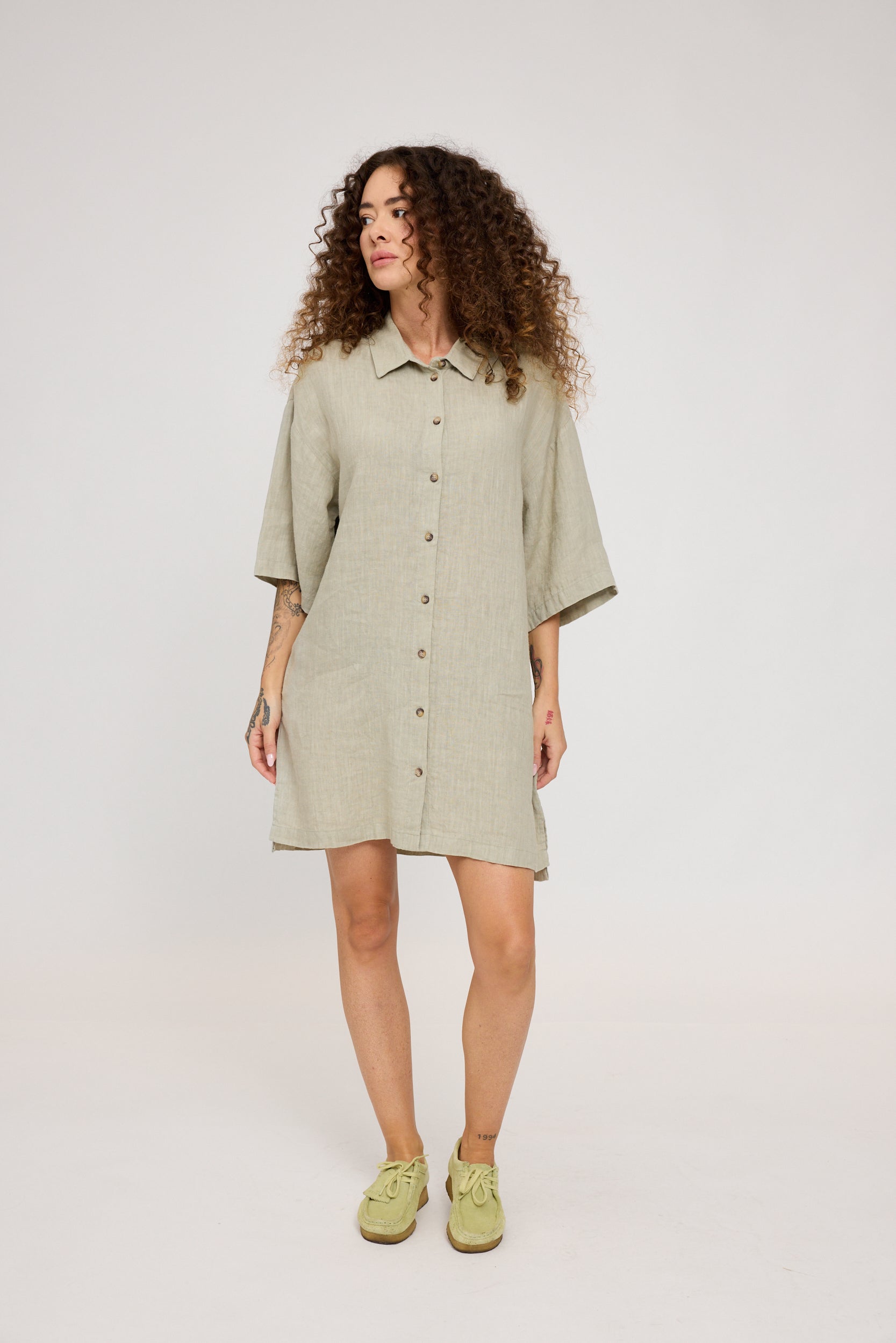 Linen Shirt Dress