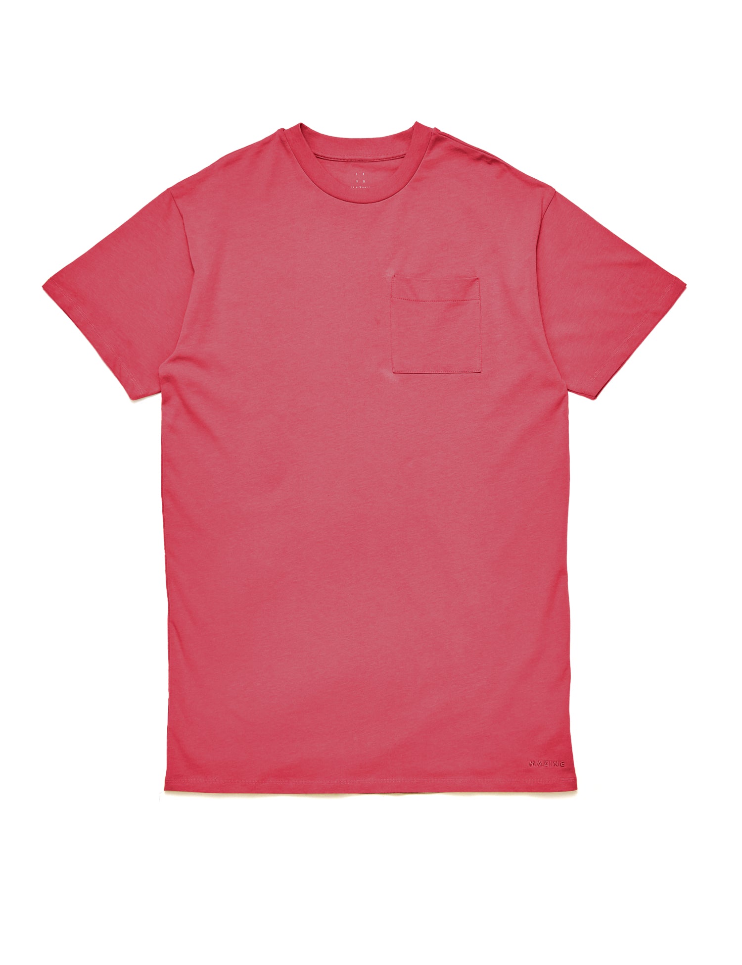 Rotes T-Shirt mit Brusttasche isoliert