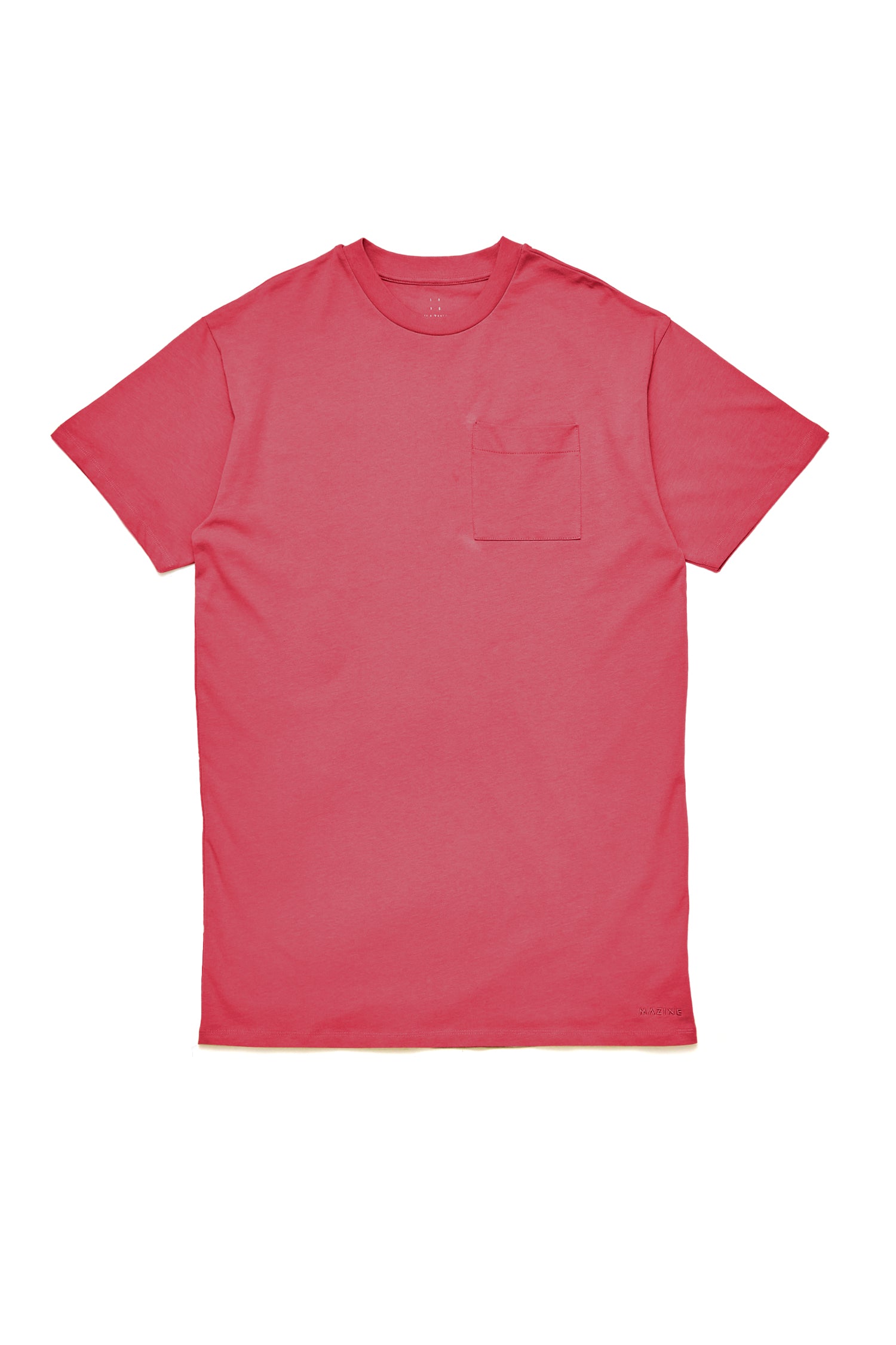 Rotes T-Shirt mit Brusttasche isoliert