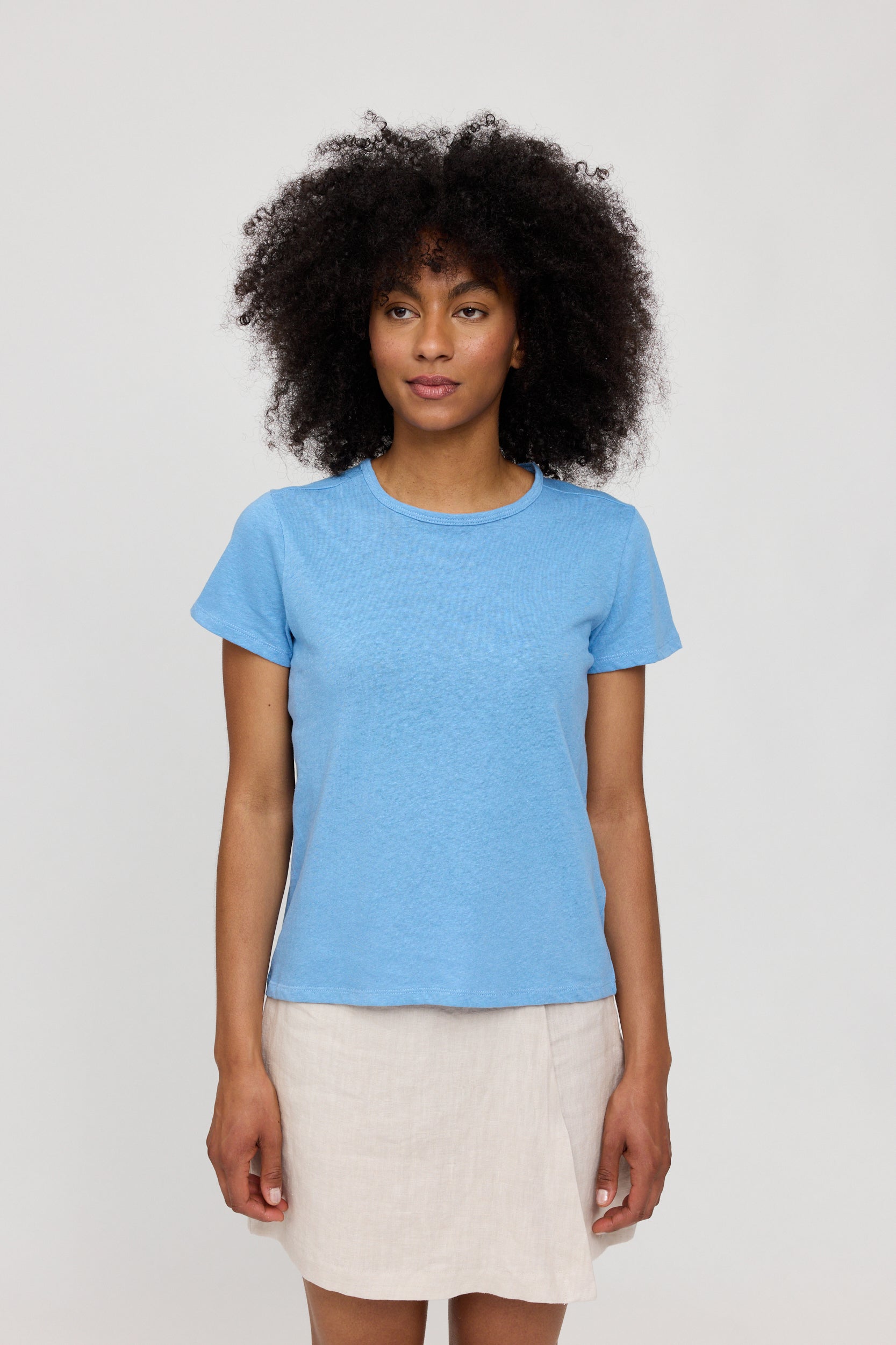 Linen Mix Basic T