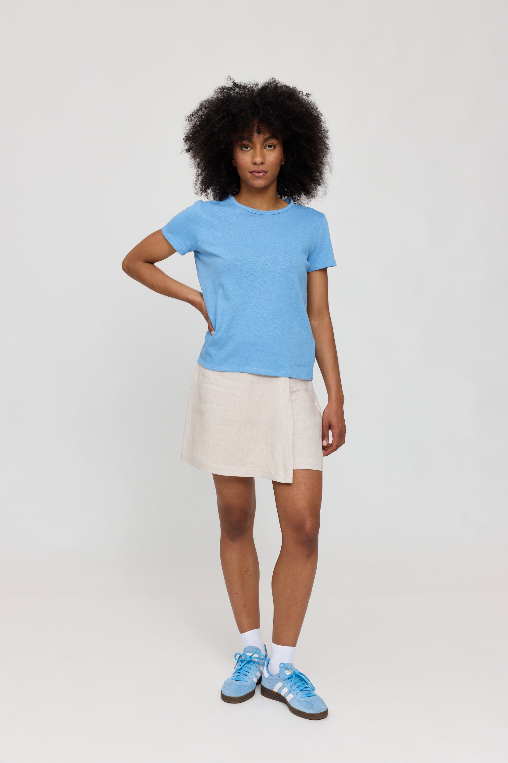 Linen Mix Basic T